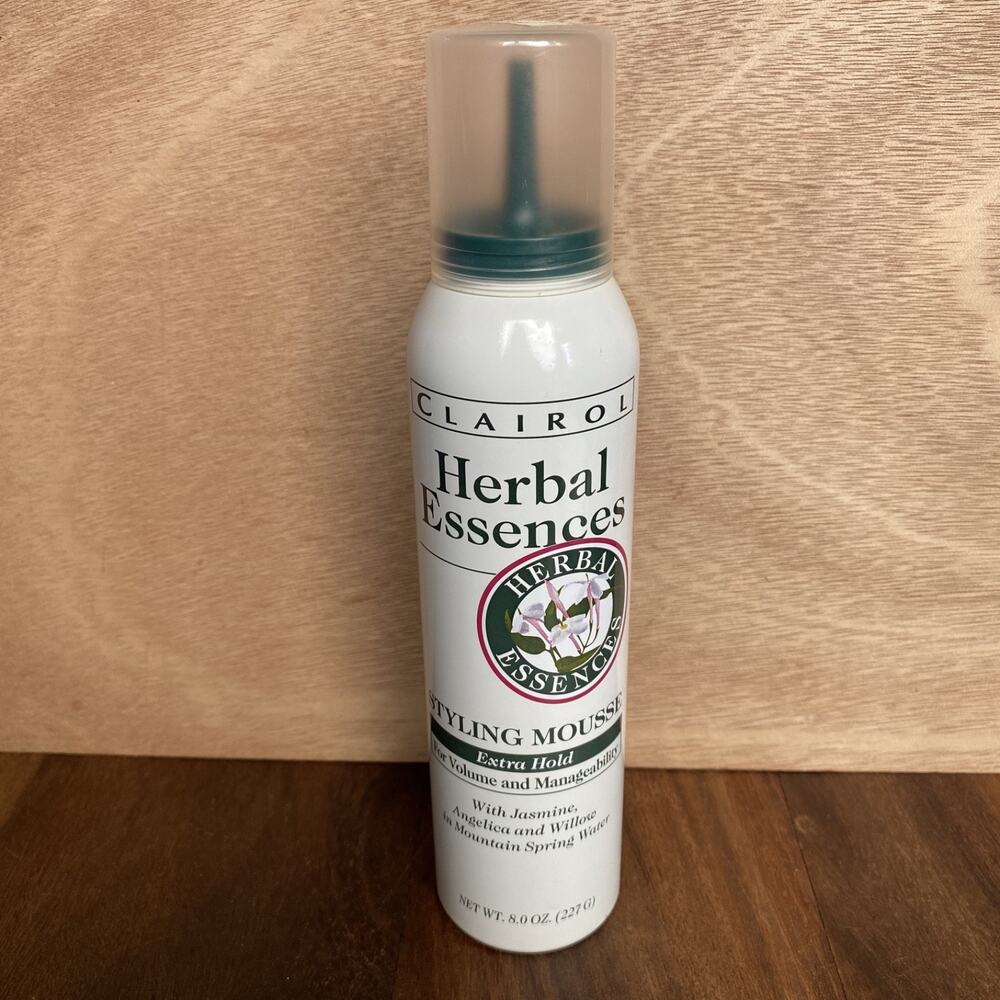 Clairol Herbal Essences Styling Mousse Extra Hold with Jasmine 8 oz Vintage